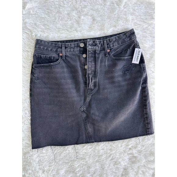 Old Navy Dresses & Skirts - Old Navy Women's Size-12‎ Pencil Skirt High Rise Smooth Pockets Black Denim